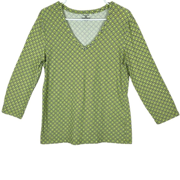 Jones New York Sport 3/4 Length Sleeved V-Neck Women’s Top Size Large - Picture 1 of 7